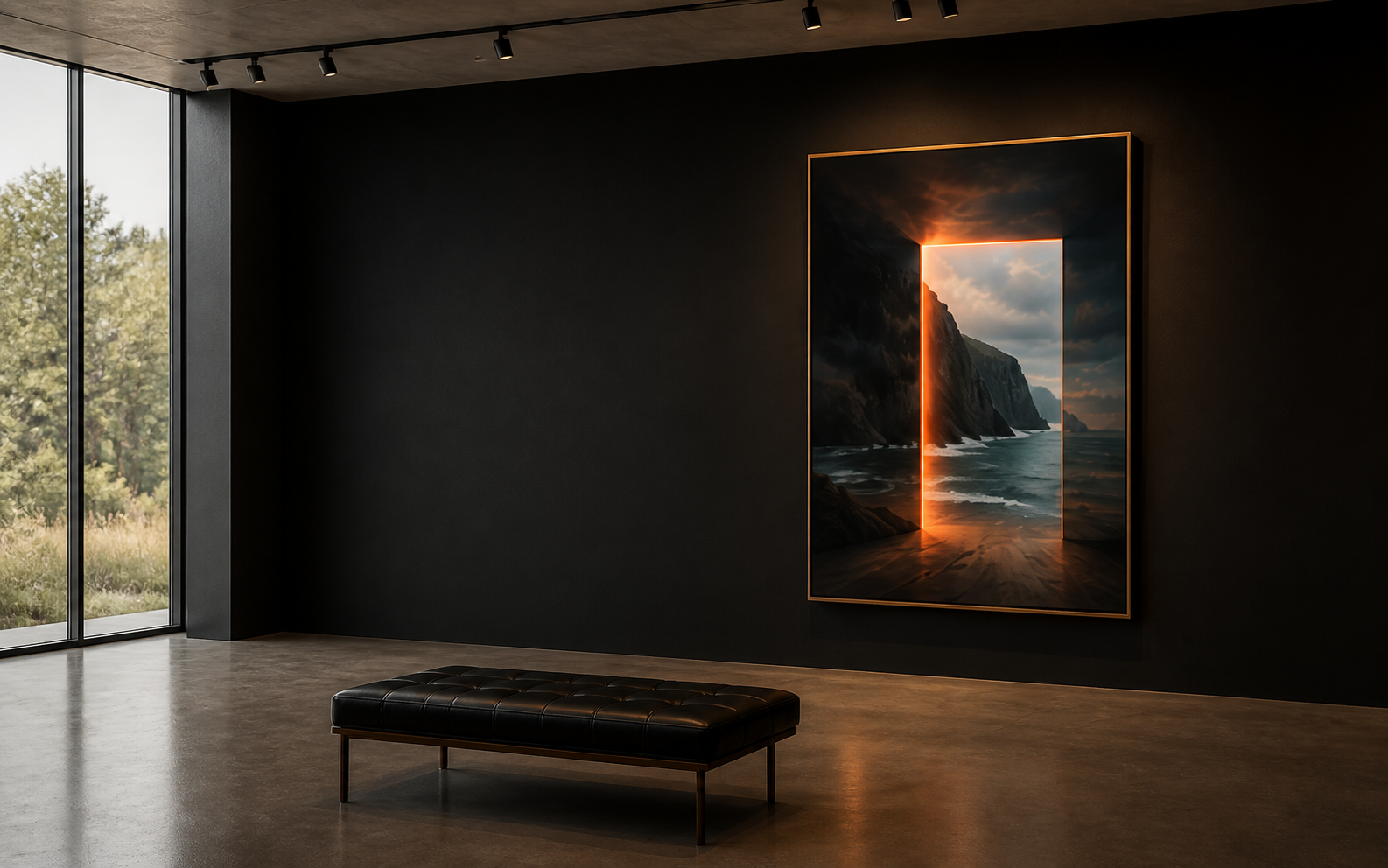 ArtScapes physical artwork installed in a contemporary gallery